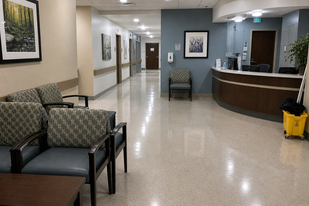A medical office cleaned by professional cleaning services in Los Angeles, California