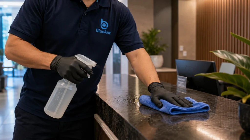 office countertop cleaning